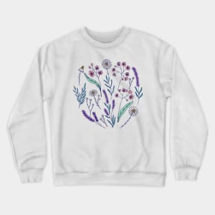 Bedtime tea calming herbs in light blue Crewneck Sweatshirt